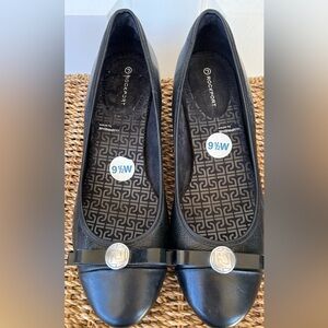 Rockport Women’s Cap Toe‎ Wedges Bow Medallion 9.5 W